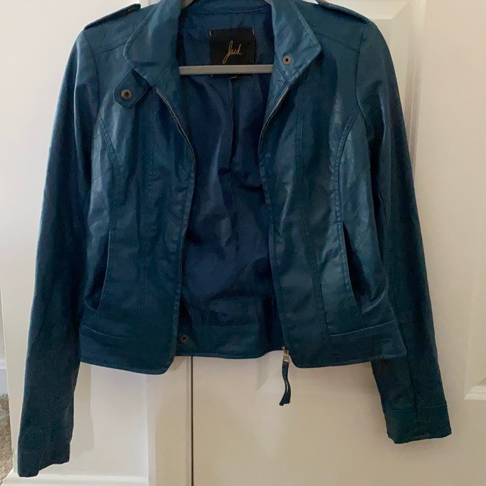 Blue Jack faux leather jacket size small
